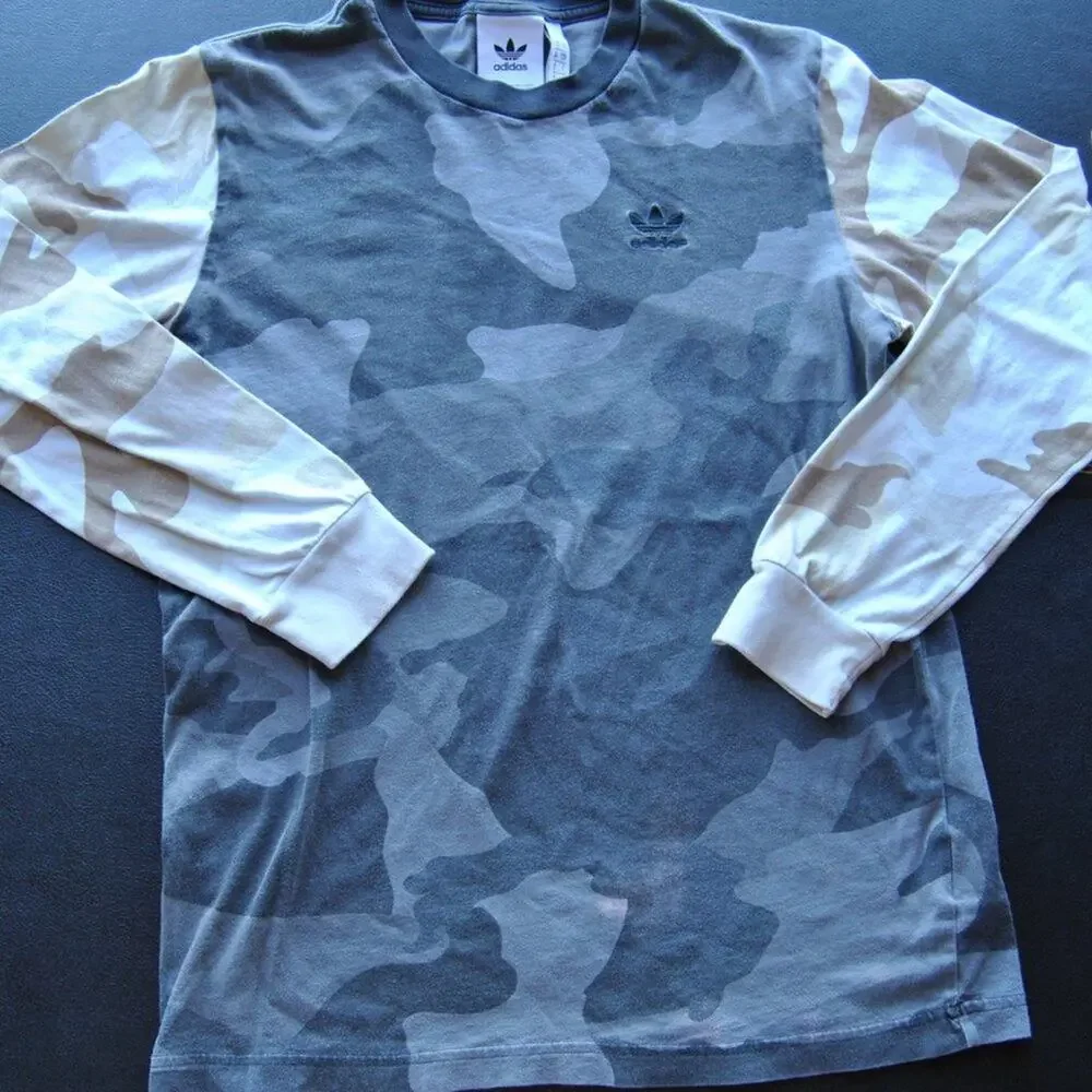 Adidas Black & Tan Camo Long Sleeve Shirt Size: Small